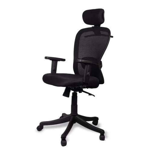 Black High Back Neck Support Airmesh Office Chair - Image 2
