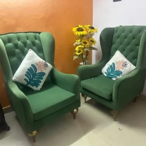 Jade Green Single Seater Velvet Visitor Office Sofa